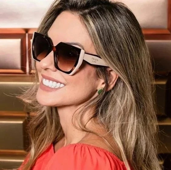 PRADA PR 15WS Women’s Sunglasses 01R0A6 Tortoise Caramel Powder Brown Grad w/Box