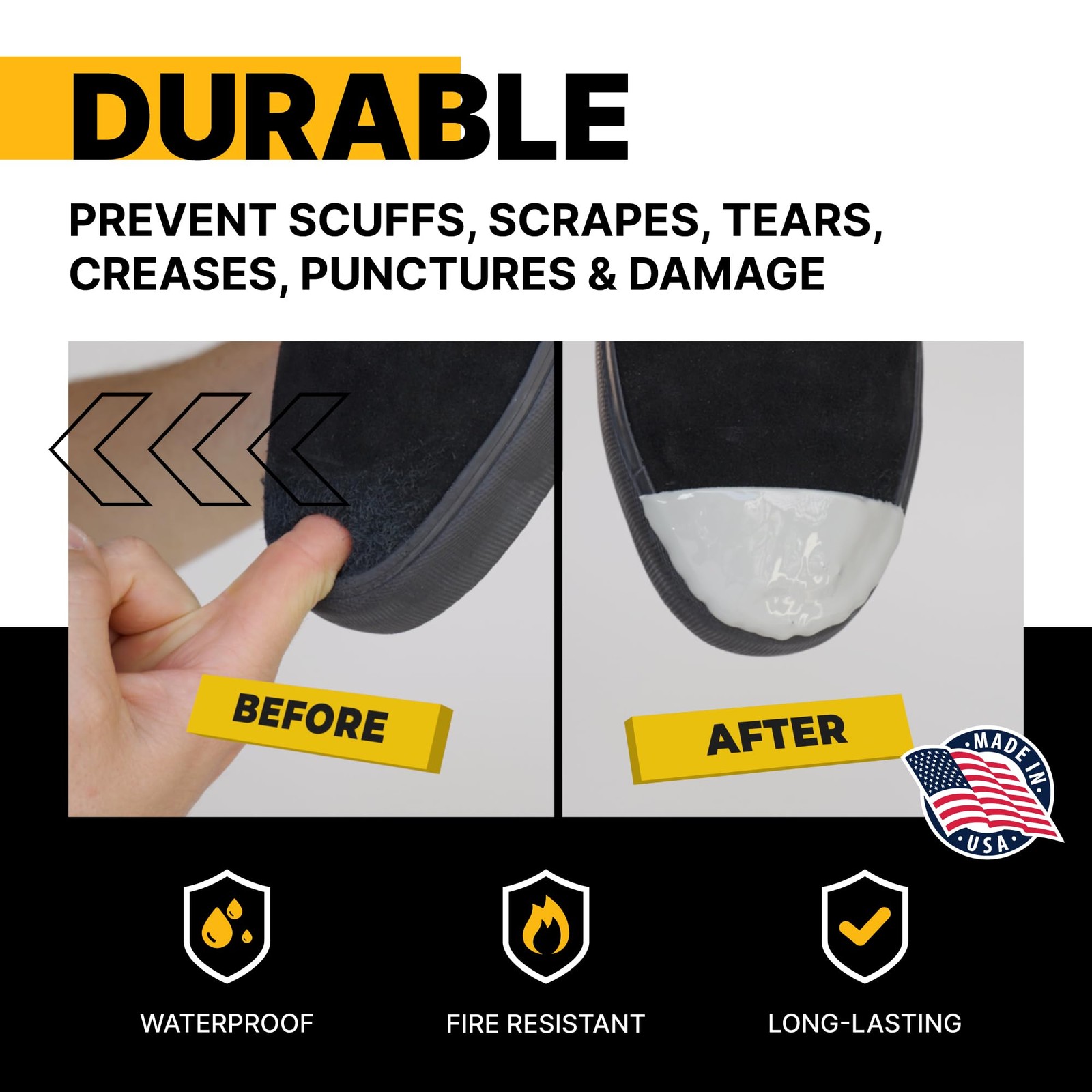 Boot Toe Protector Adhesive, Shoe Glue Toe Protectors for Shoes and Work Boot…