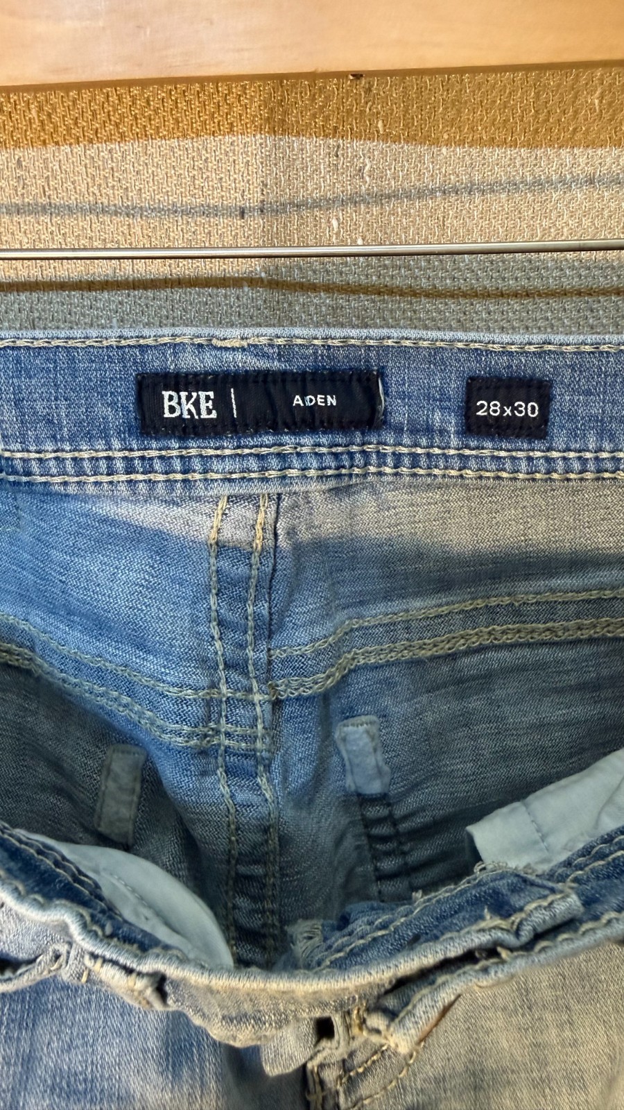 BKE Aiden Jeans Mens 28×30 Light Wash Straight Relaxed Denim Pants