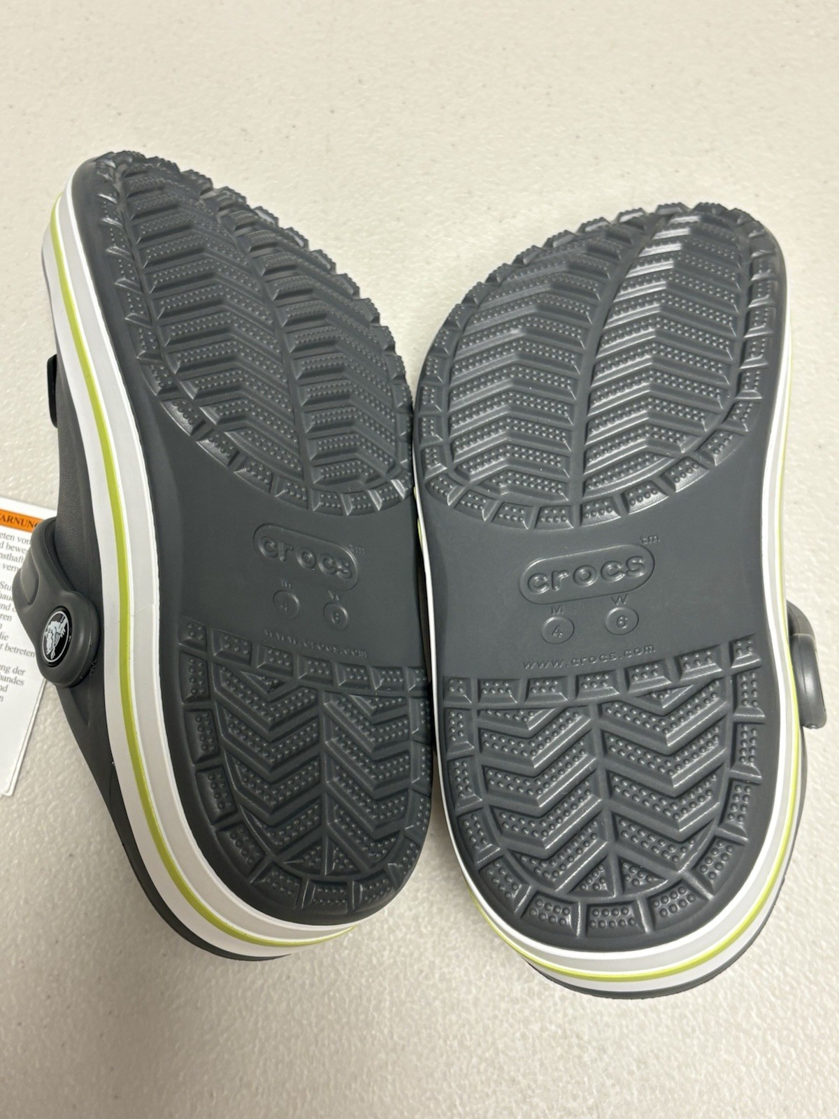 Authentic CROCS Bayaband Gray Clog Size Male 4 Women 6 New!