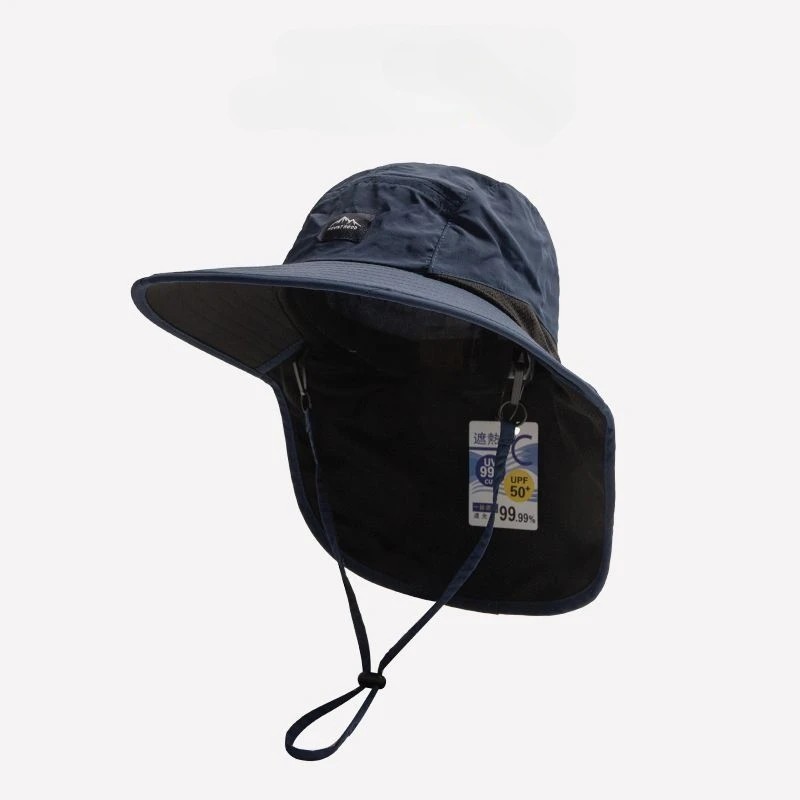 Unisex Wide Brim Sun Hat Waterproof Quick-Dry with Neck Flap