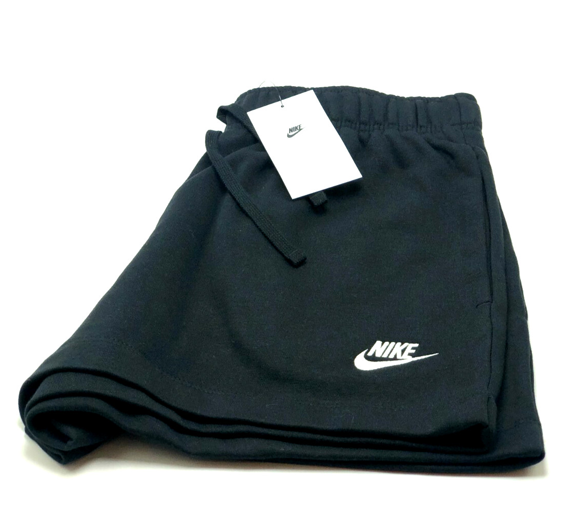 *NEW* Women NIKE Sports Club Fleece Logo Mid Rise Short Black (DQ5802 010)👍