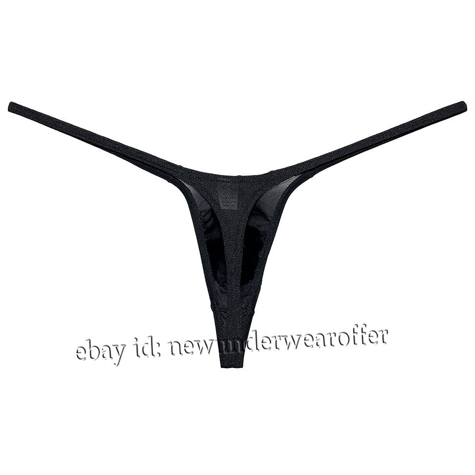 Men Ice Silk String Thong Grape Smugglers Contoured Pouch Underwear Narrow Waist
