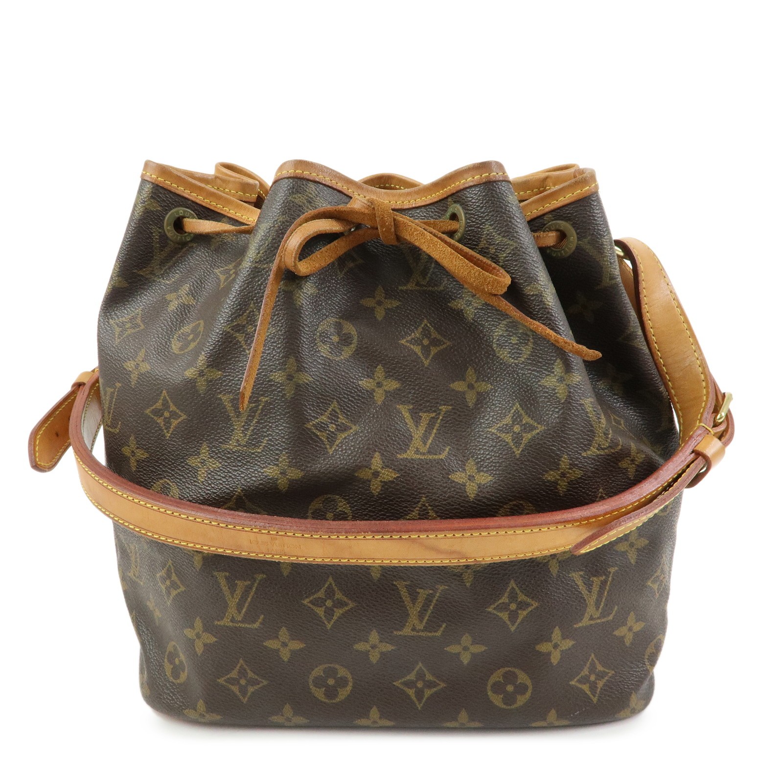 Louis Vuitton Monogram Petit Noe Shoulder Bag Brown M42226 Authentic Used F/S