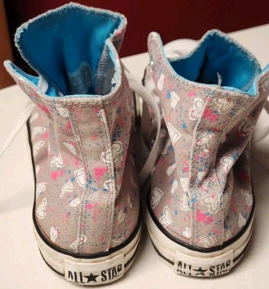 Converse Chuck Taylor All Star High Top Shoes W 8 M 6 Tie Dye Hearts AOP 112464F