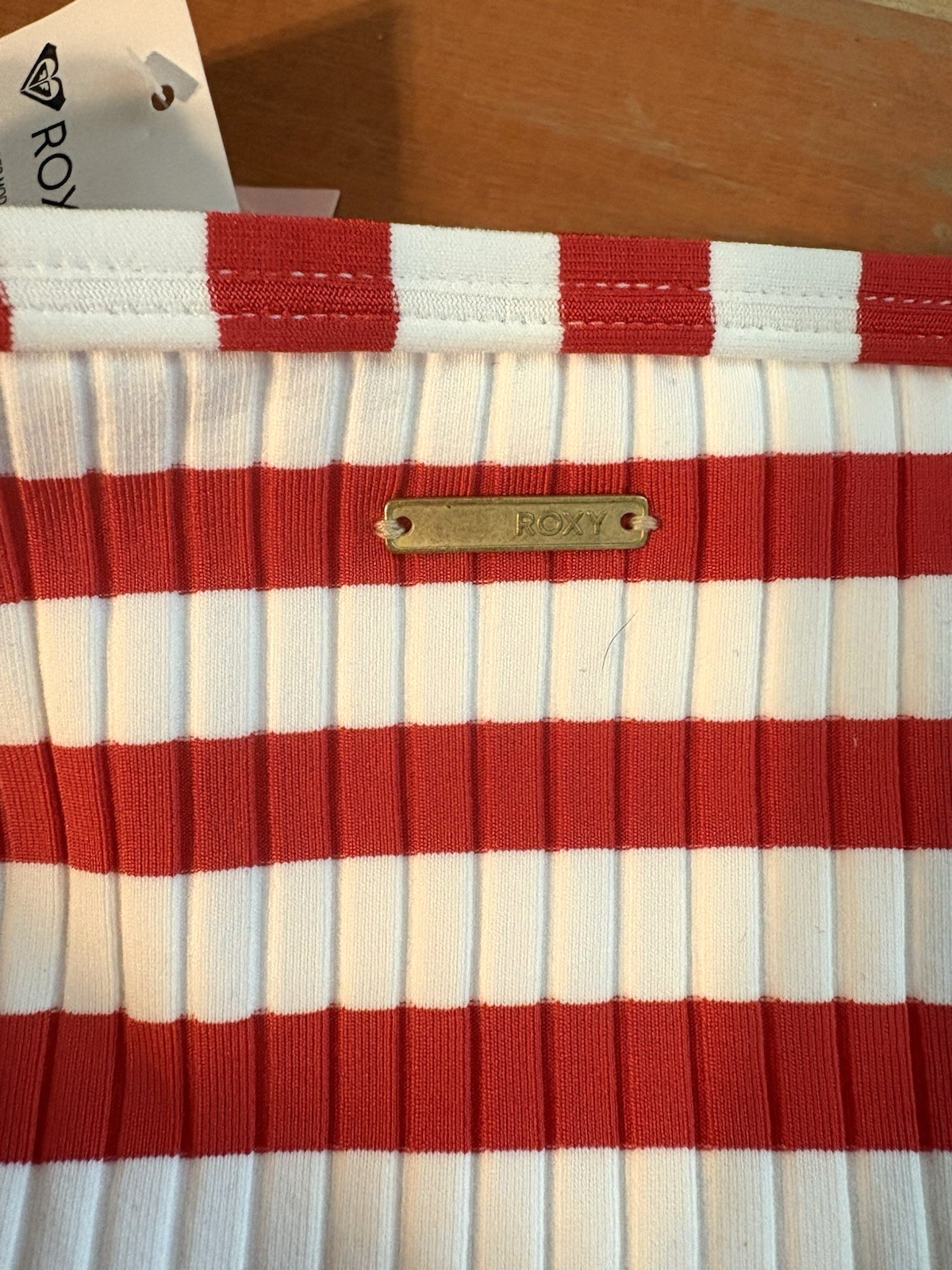 Roxy Hello July Tie Side Moderate Bikini Bottom Size L