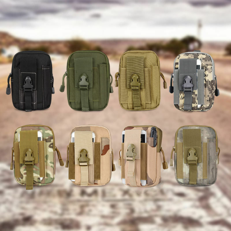 Tactical Molle Pouch Bag Waist Pack for Hiking Camping Cell Phone Holster Holder