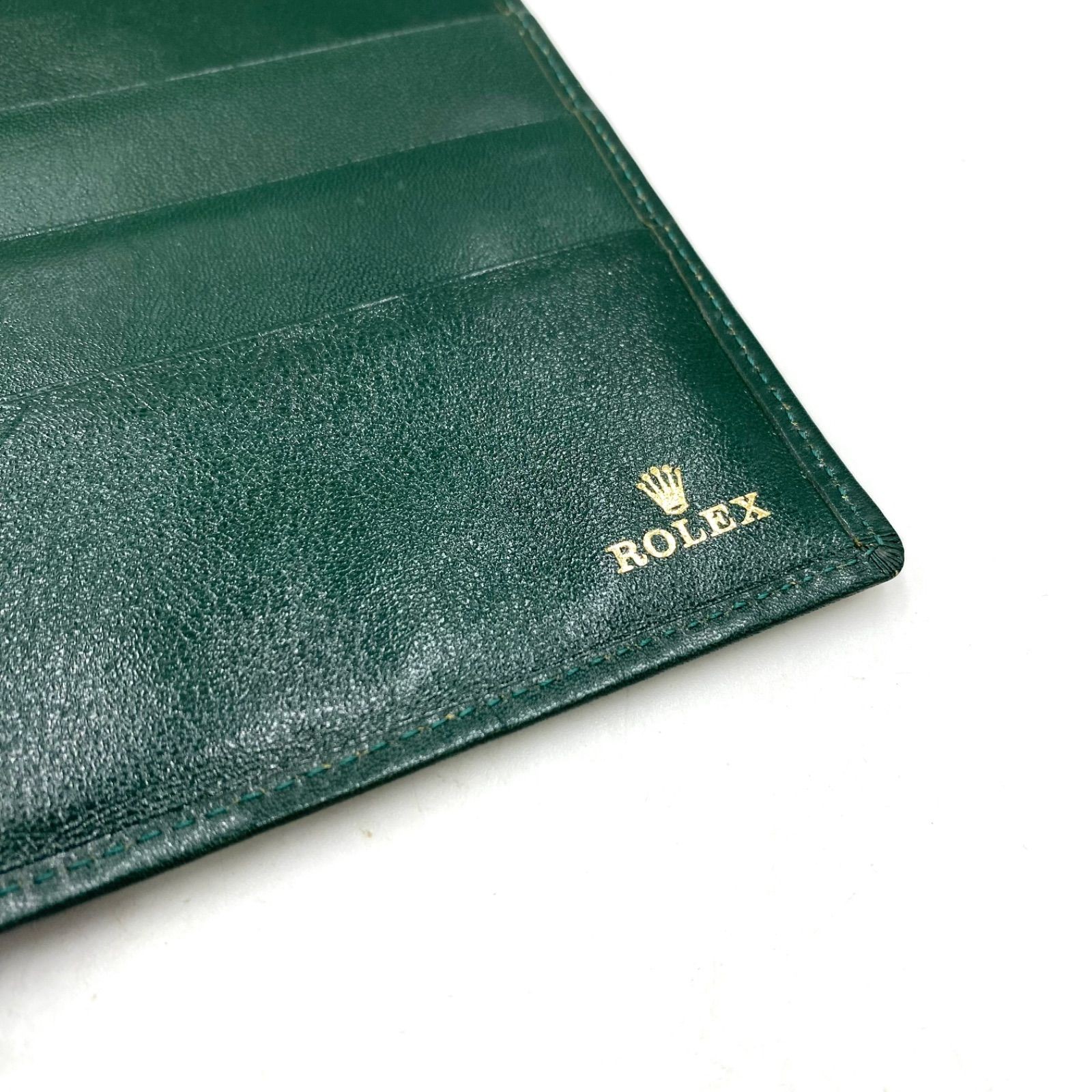 Rolex Novelty Money Clip Green Gold Leather Crown – Used