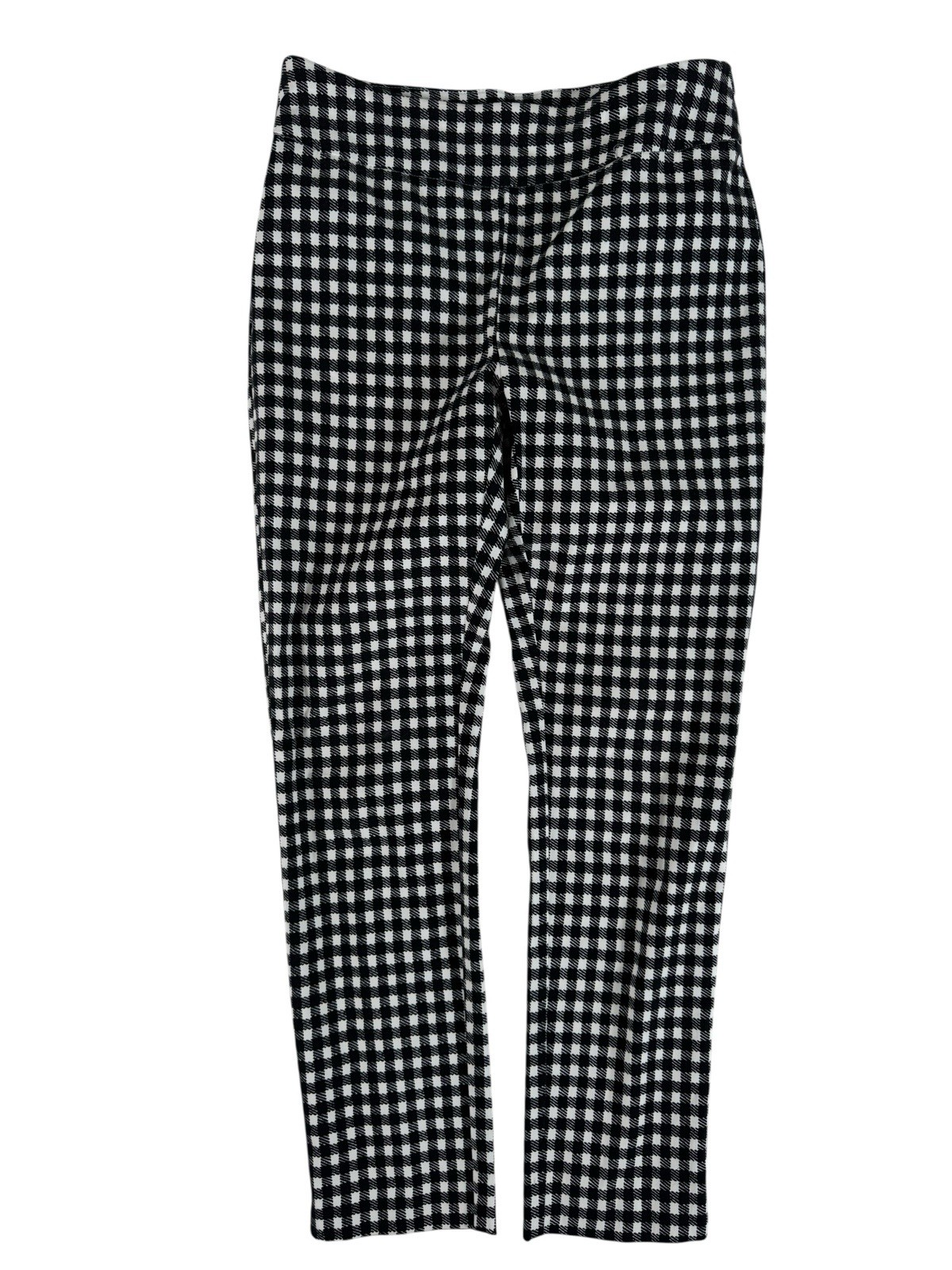 Chico’s Black White Checkered High-Rise Skinny Ankle Pants Women’s Size 00 US 2
