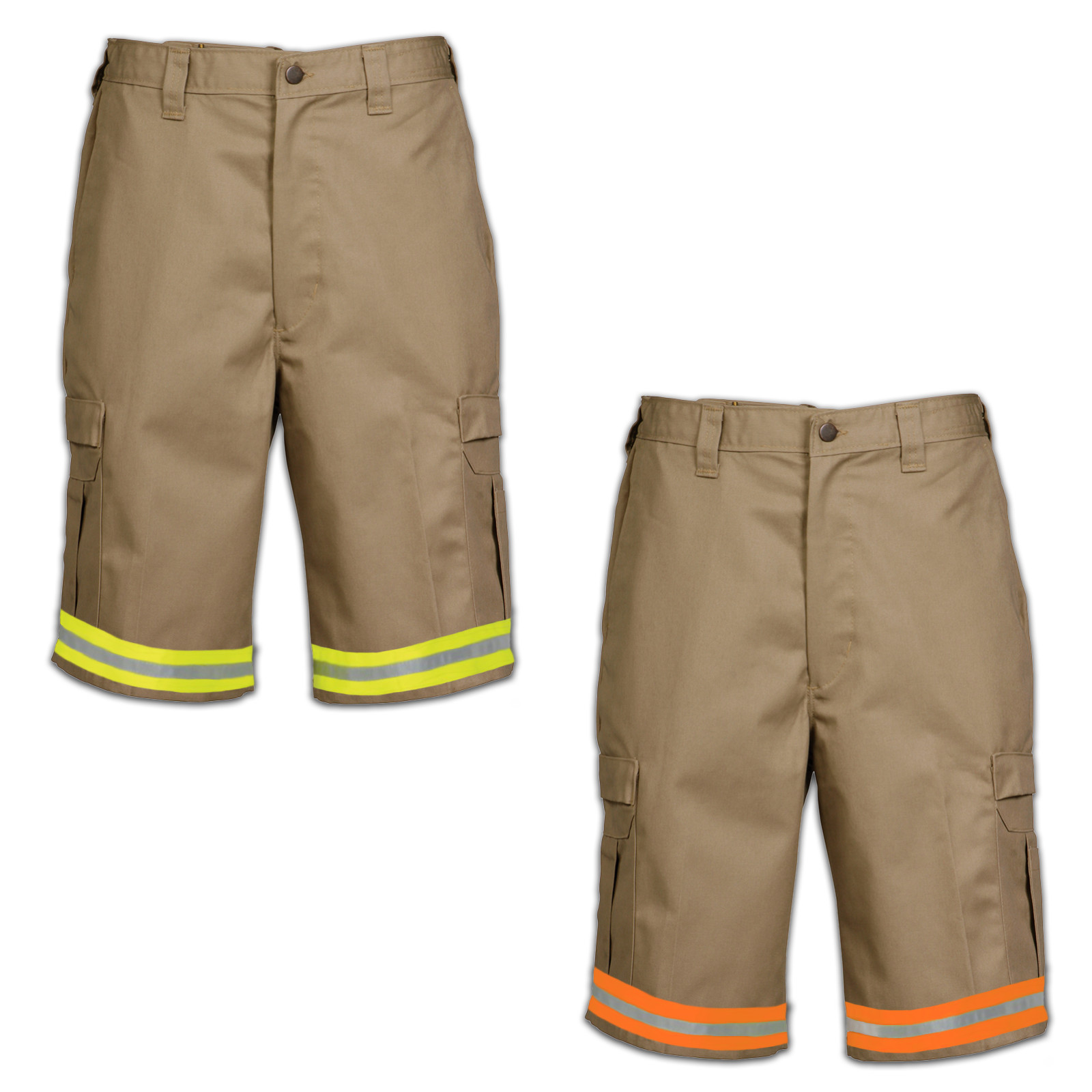 Reflective Hi Vis Cargo Pocket Work Shorts Enhanced Visibility Flex Uniform NEW