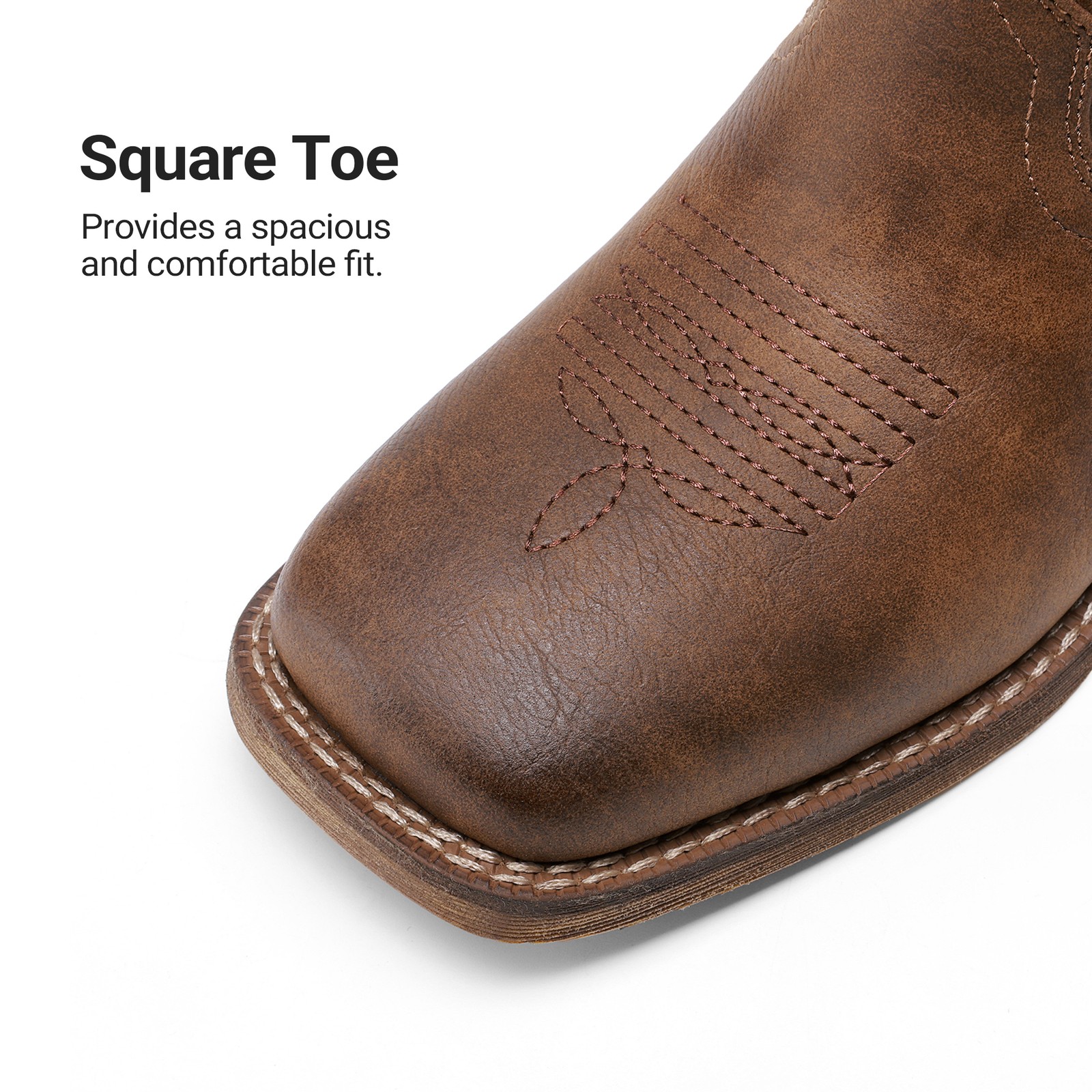 Cowboy Cowgirl Boots for Women Wide Square Toe Western Mid Calf Boots