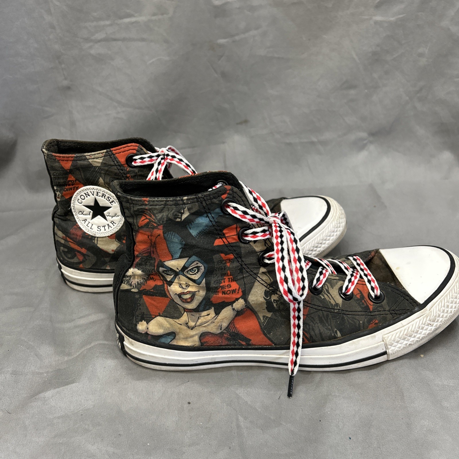 Converse DC Comics x Chuck Taylor All Star High Harley Quinn W8 M6 UK6 Eur39