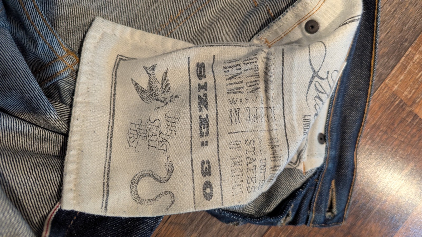 3sixteen Men’s Selvedge Jeans SL-100x Size 31 (See Description)