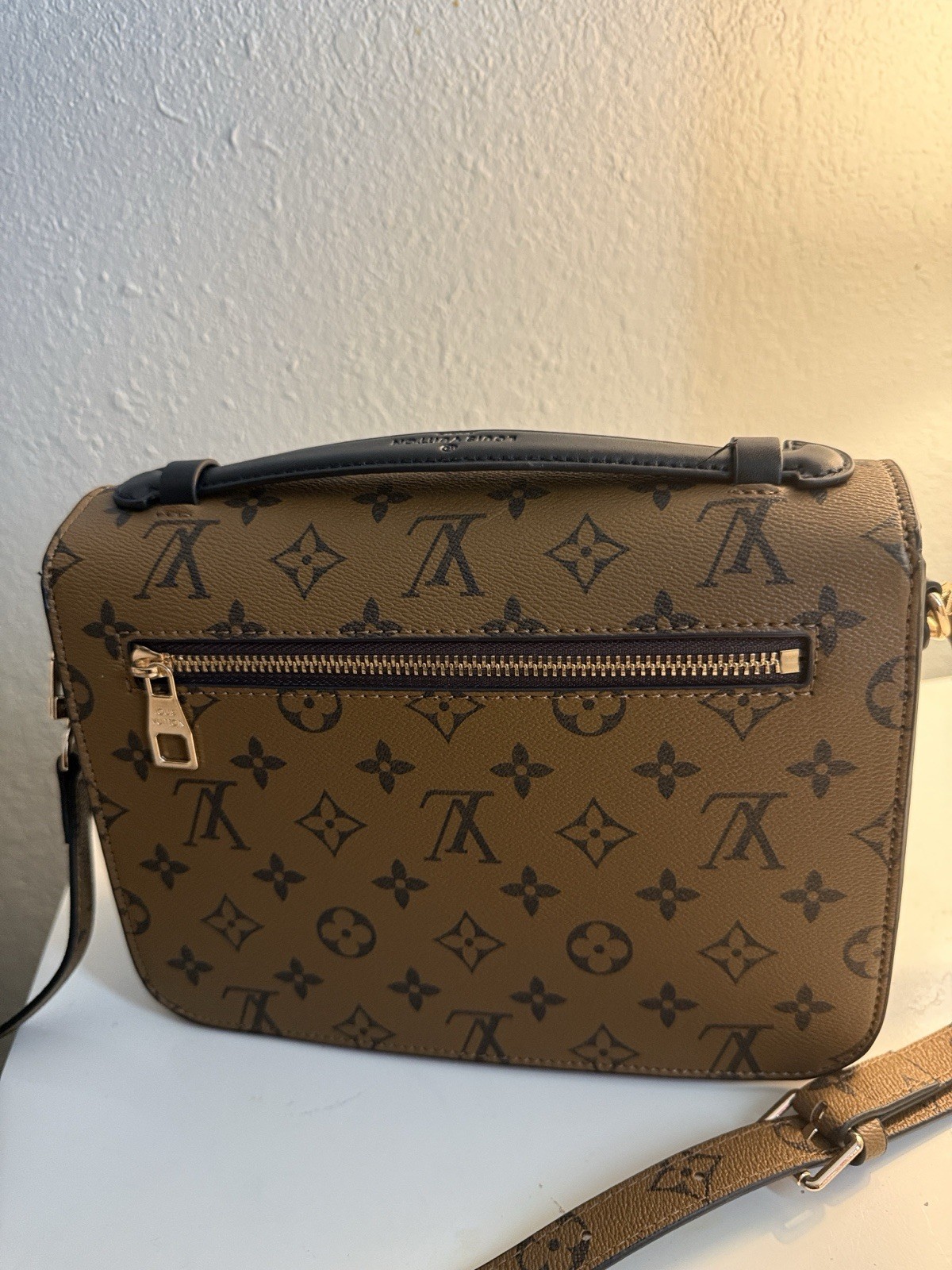 Louis Vuitton Monogram Pochette Metis Brown Top Handle Crossbody Adjustable