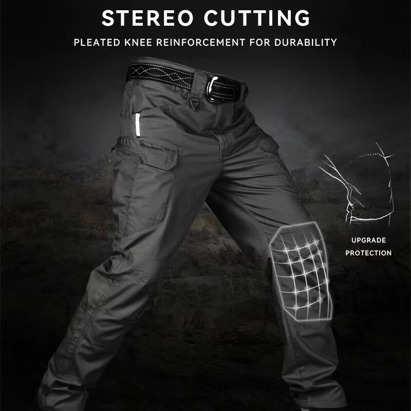 Mens Cargo Pants Tactical Waterproof Work Trousers Outdoor Hiking Combat Pants