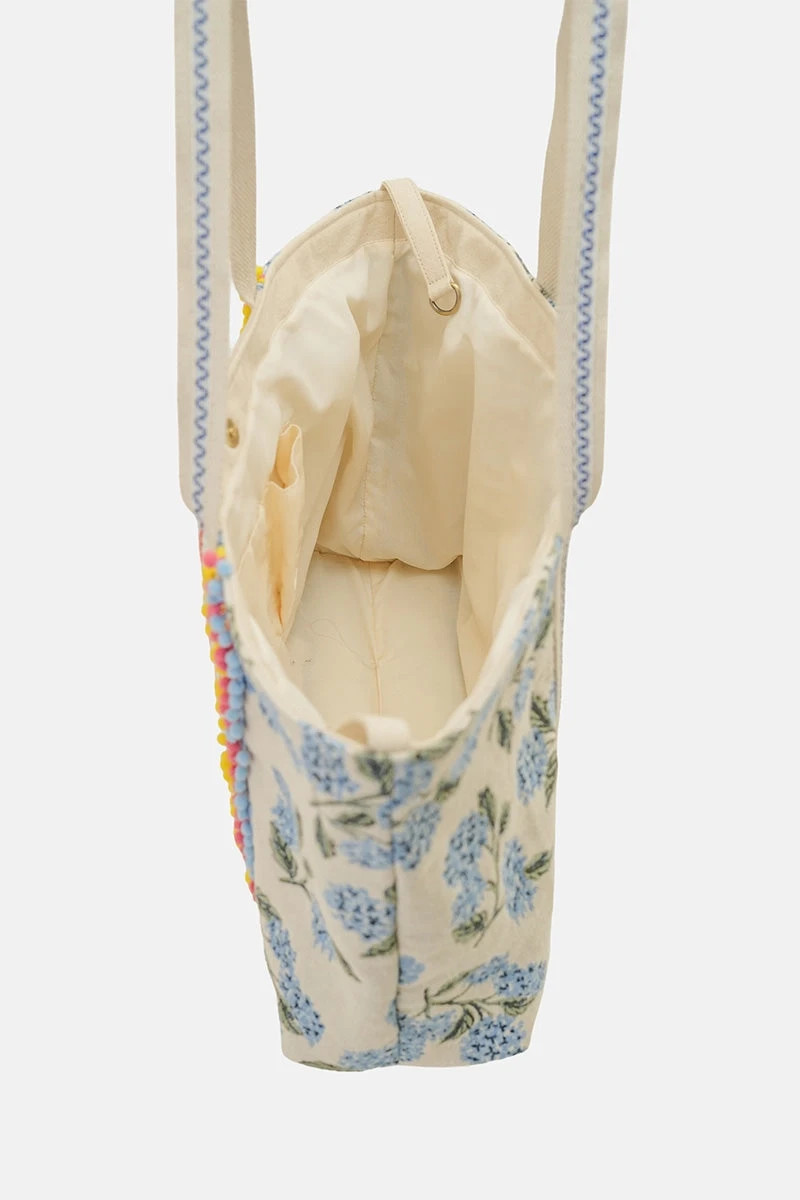 America & Beyond Lobster Hydrangea XL Tote Coastal Beach Resort Vacation Bag NWT