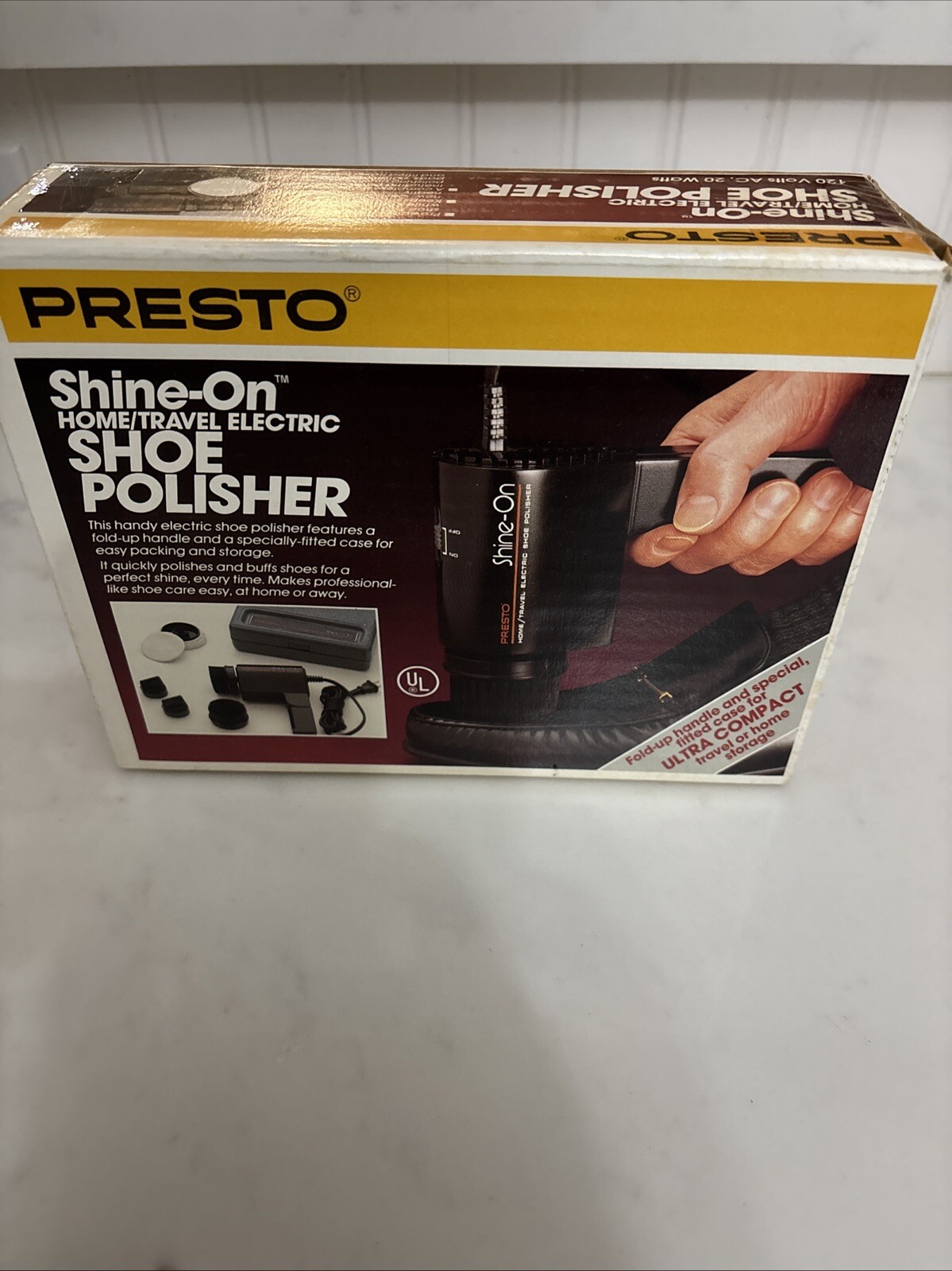 Presto Shine-on Home Travel Electric Shoe Polisher – New