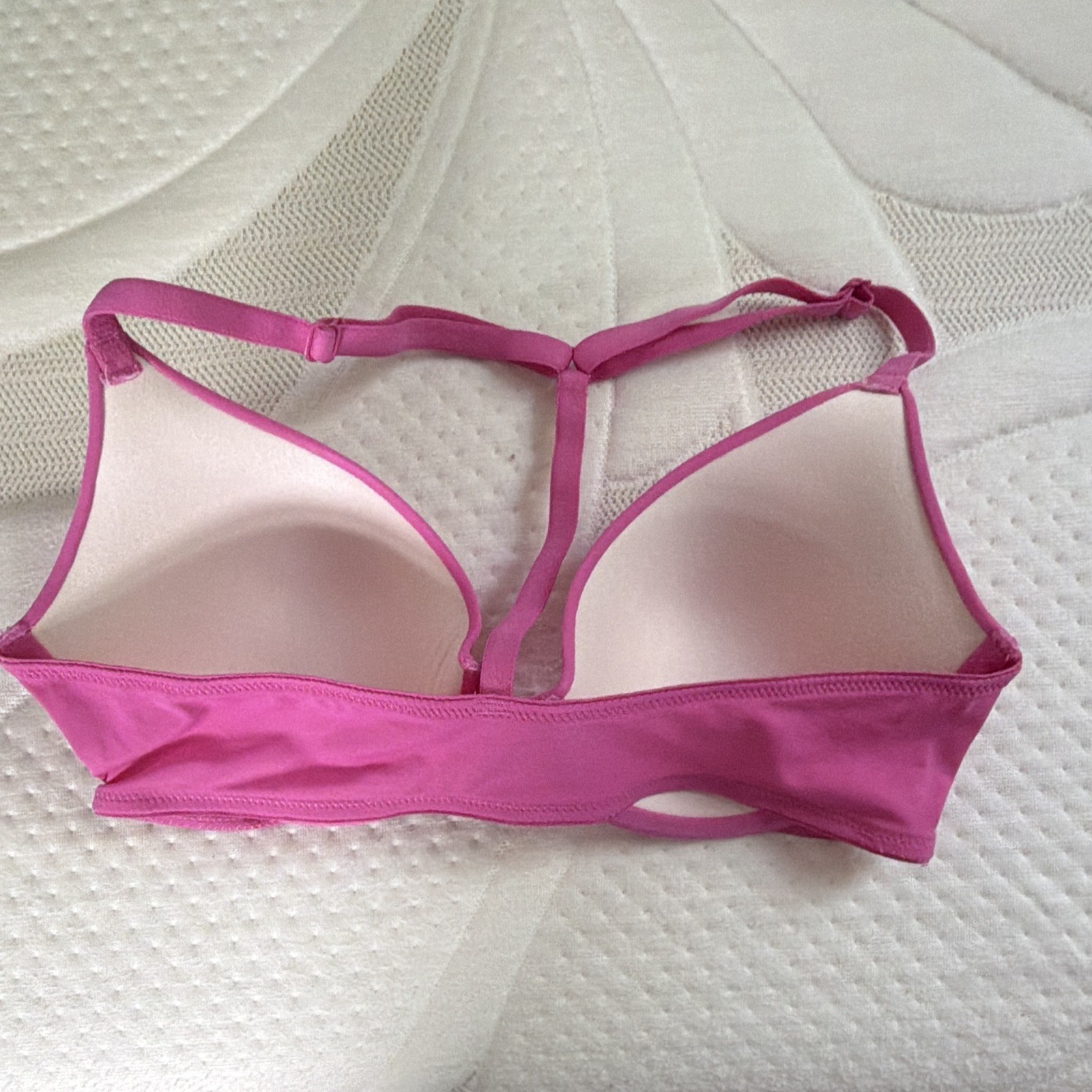 Women’s Pink Underwired T-Shirt Bra Racerback 34B