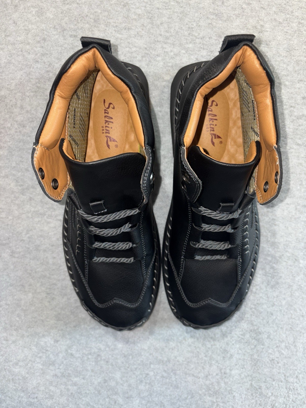 Men’s Salkin Trail Barefoot Boots – Waterproof Handmade Leather Size 13 UE 47