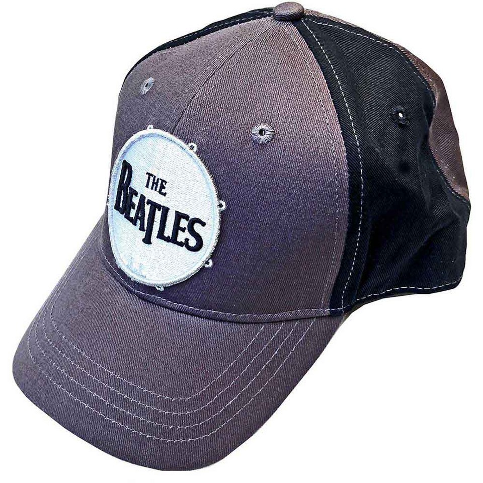 The Beatles: Drum Logo Charcoal Grey & Black 2 Tone Hat (Officially Licensed)