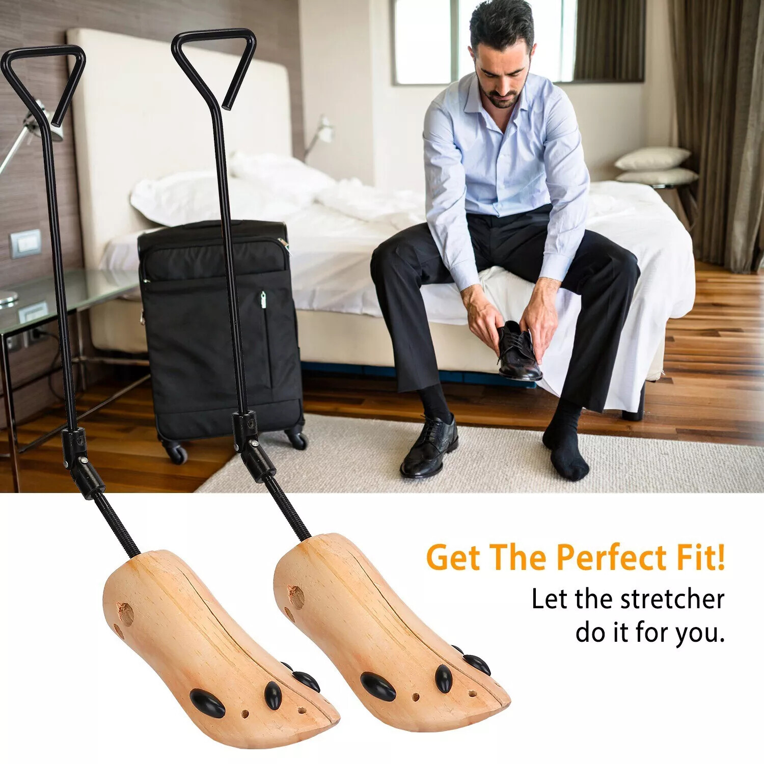 1 Pair Boot Stretcher Wooden Shoe Shaper Western Cowboy Boot Expander for Men