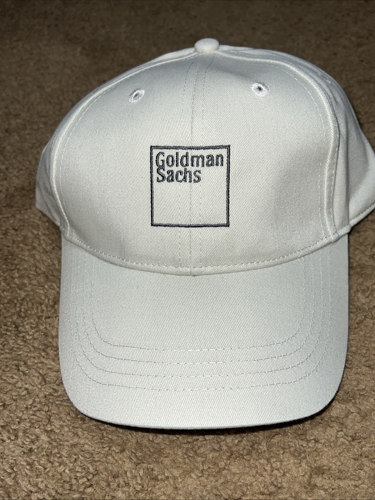 VINTAGE Goldman Sachs Baseball Hat Cap, NEW, Tan, Community Teamwork! Unused!