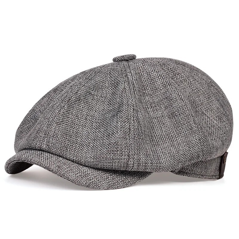 Vintage Newsboy Cap Gatsby Hat Classic 8 Panel Flat Ivy Cabbie Driver Cap