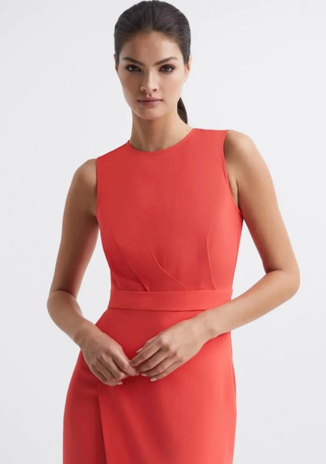 REISS LAYLA SLEEVELESS BODYCON Party Summer DRESS, BLACK Coral Size Uk 4-14 £149