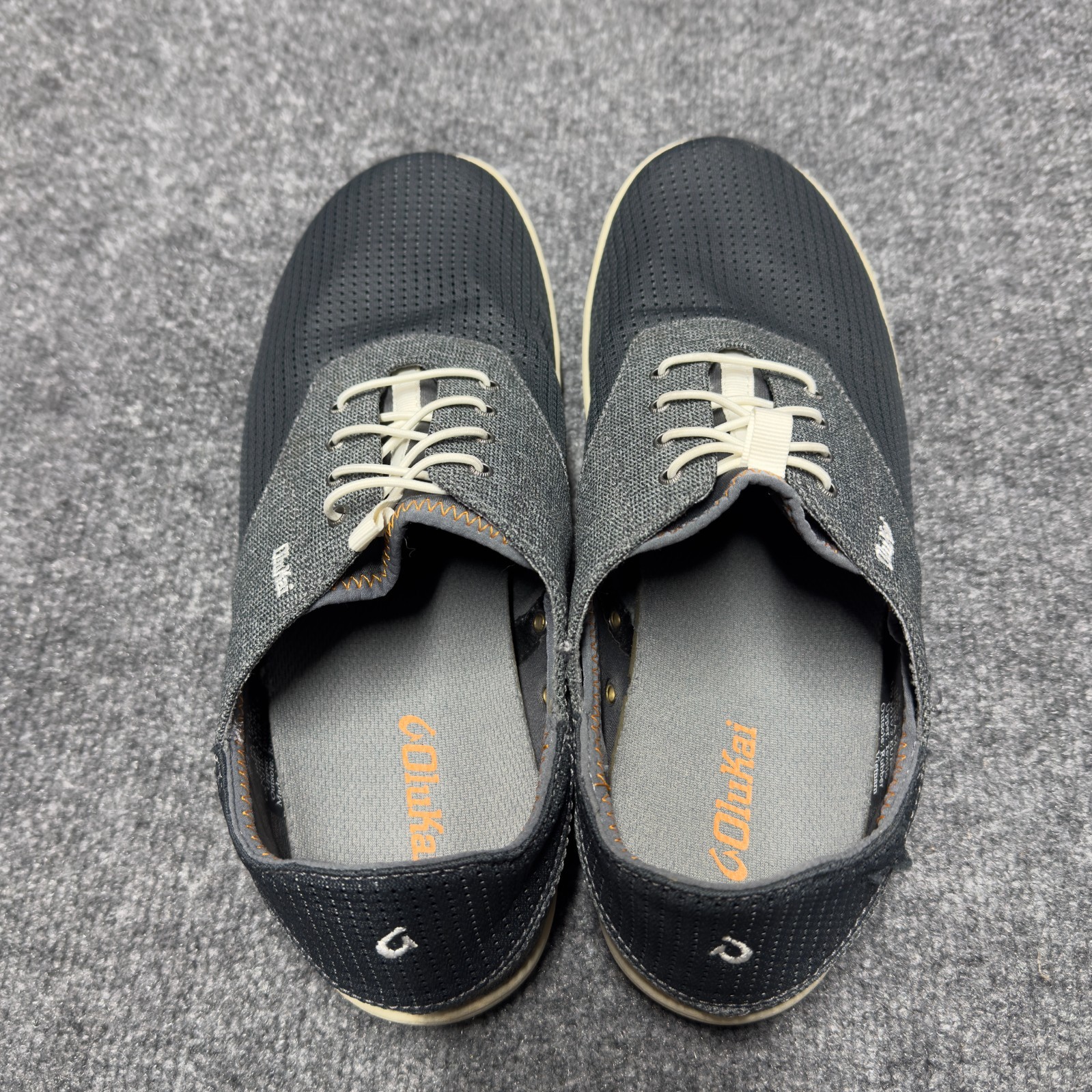 OluKai Nohea Moku Sneaker Dark Gray 10283 6C6C Men US 10.5 Boat Shoes