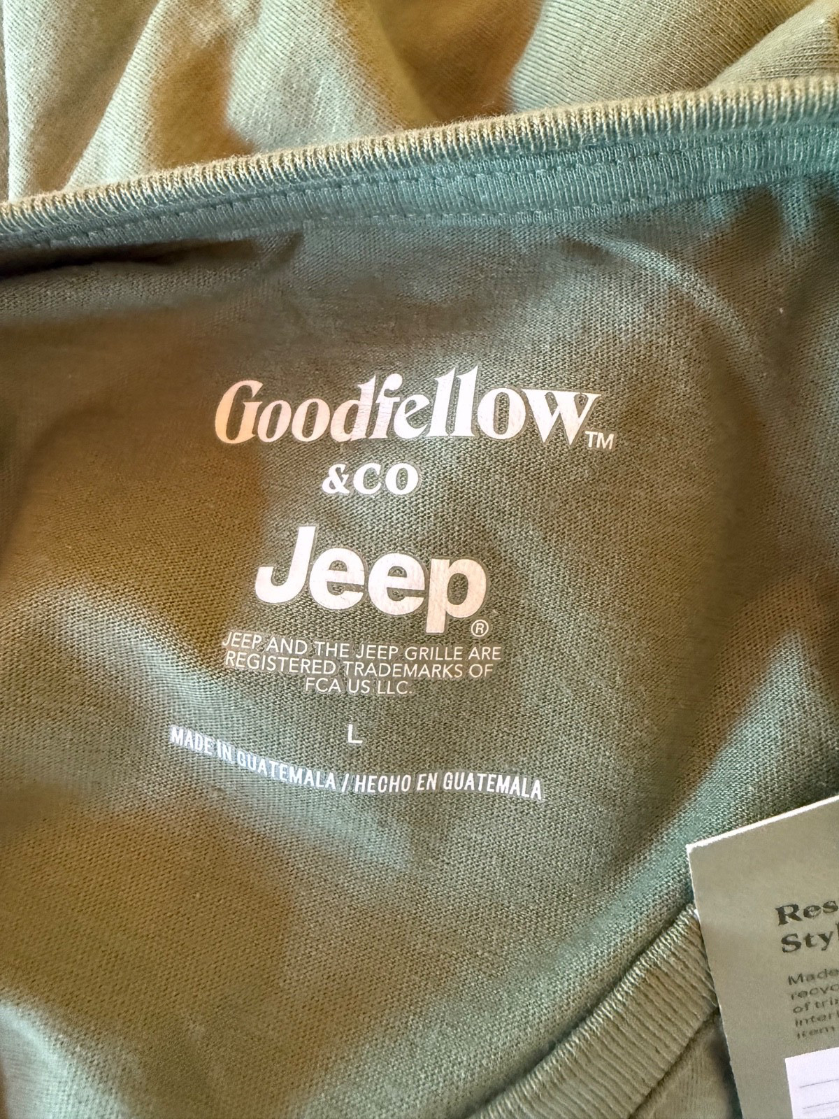 Goodfellow & Co Jeep Green T Shirt Joshua Tree Cotton Blend Size Large FREE SHIP