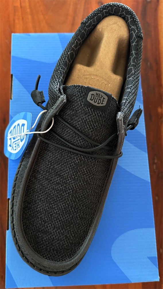 Hey Dude Wally Sox Micro Total Black Men’s Slip On Loafer Shoes