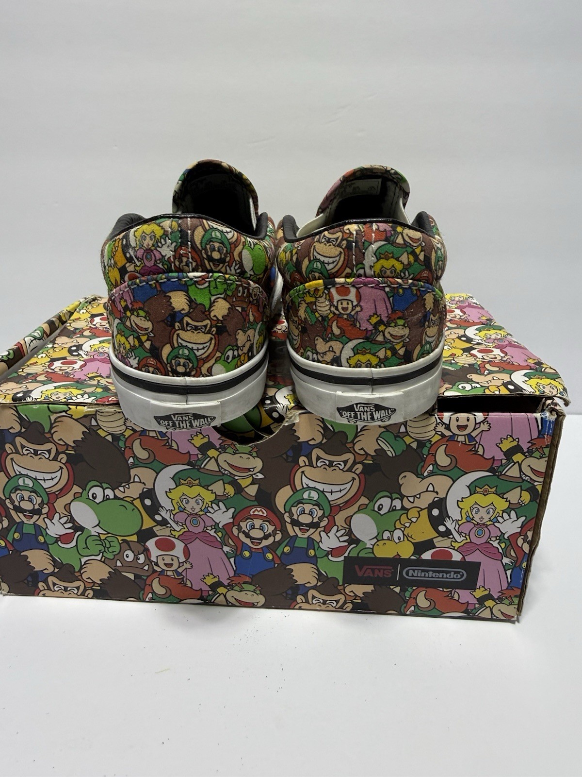RARE VANS SUPER MARIO BROS GAME OVER SHOES SZ 9.5 T Kids Slip On Rare!
