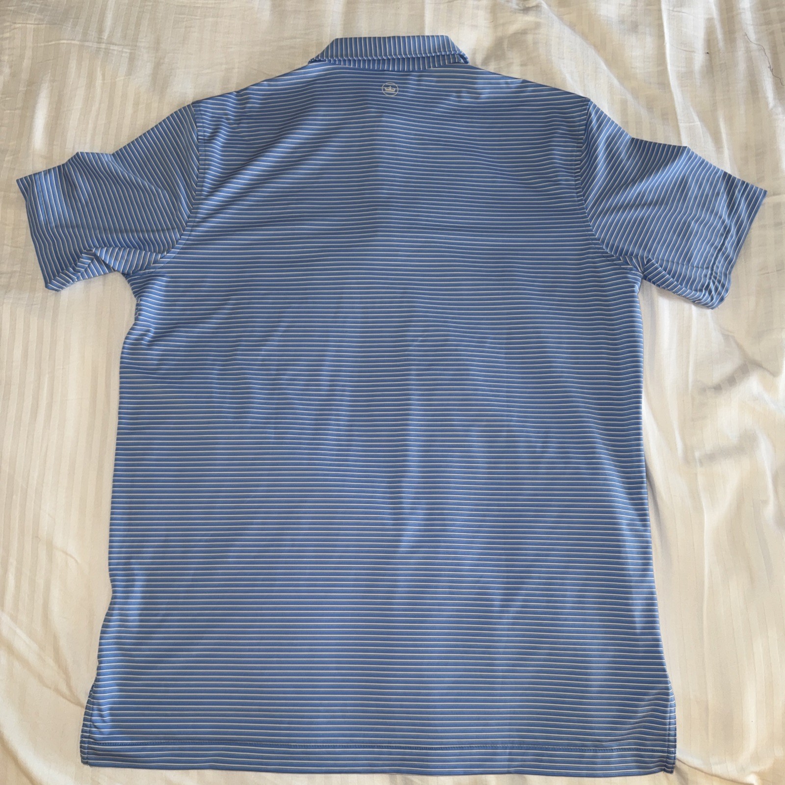 Peter Millar/Polo Shirt/Blue/Summer Comfort/Striped Golf Polo/ Men Size L