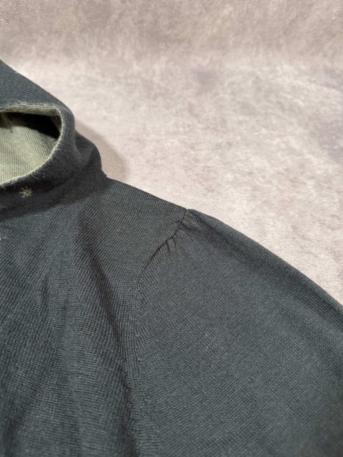 New Natural Reflections Wool Blend Sweater Hooded Snowflakes Buttoned LARGE