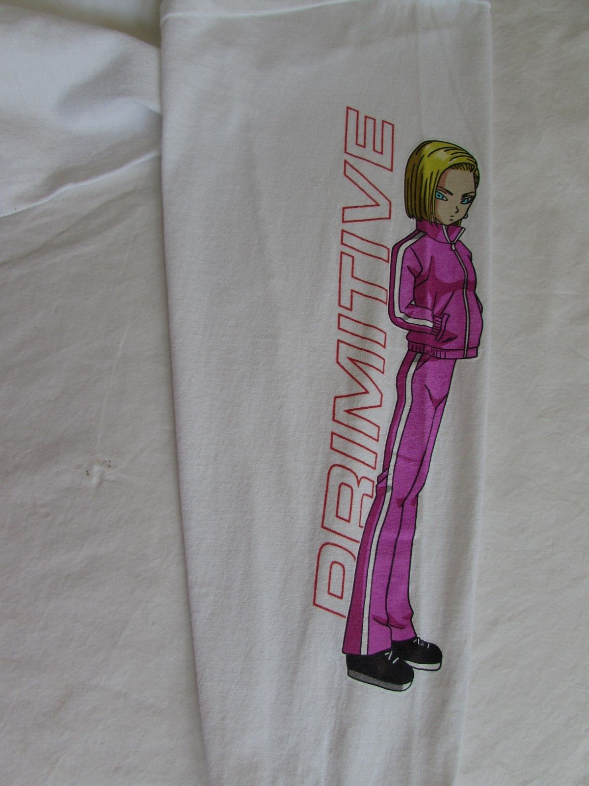 Dragon Ball Super Primitive Shirt Men White Long Sleeve Shrink After Washed Sz S