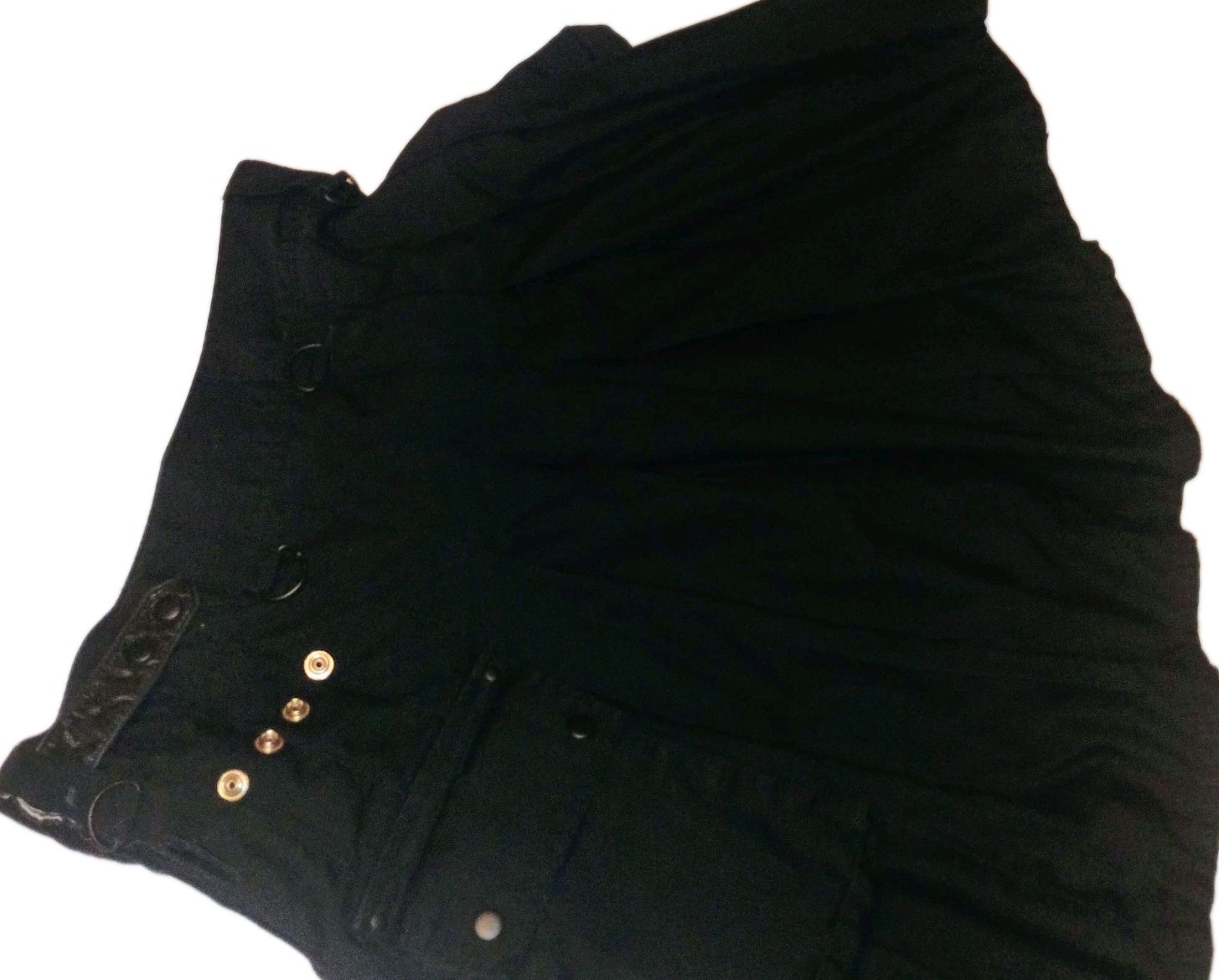All Kilts Sports Deluxe Black 100% Cotton Sport Kilt Men Size 36 Kilt Style