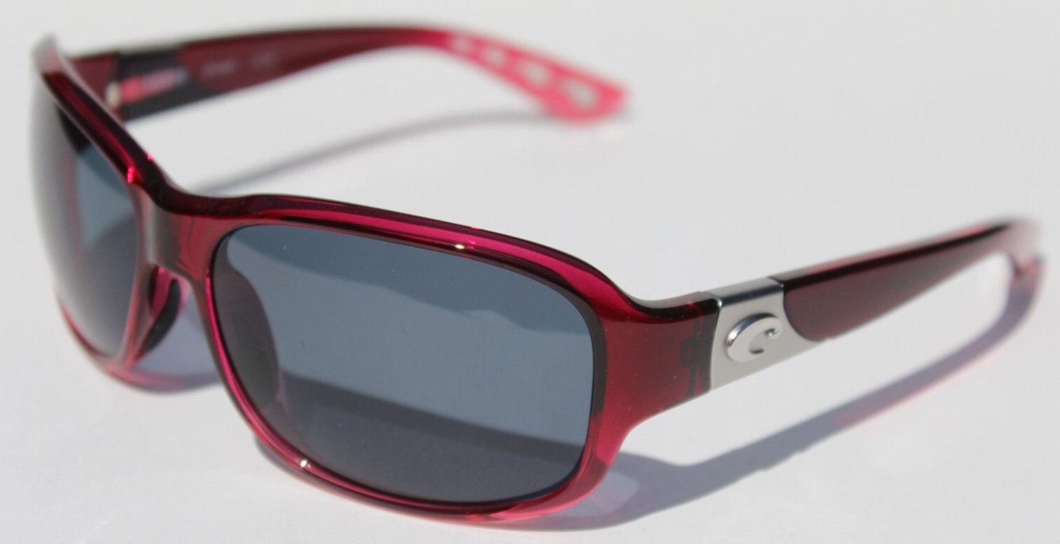 COSTA DEL MAR Inlet POLARIZED Womens Sunglasses Pomegranate Fade/Gray 580P NEW