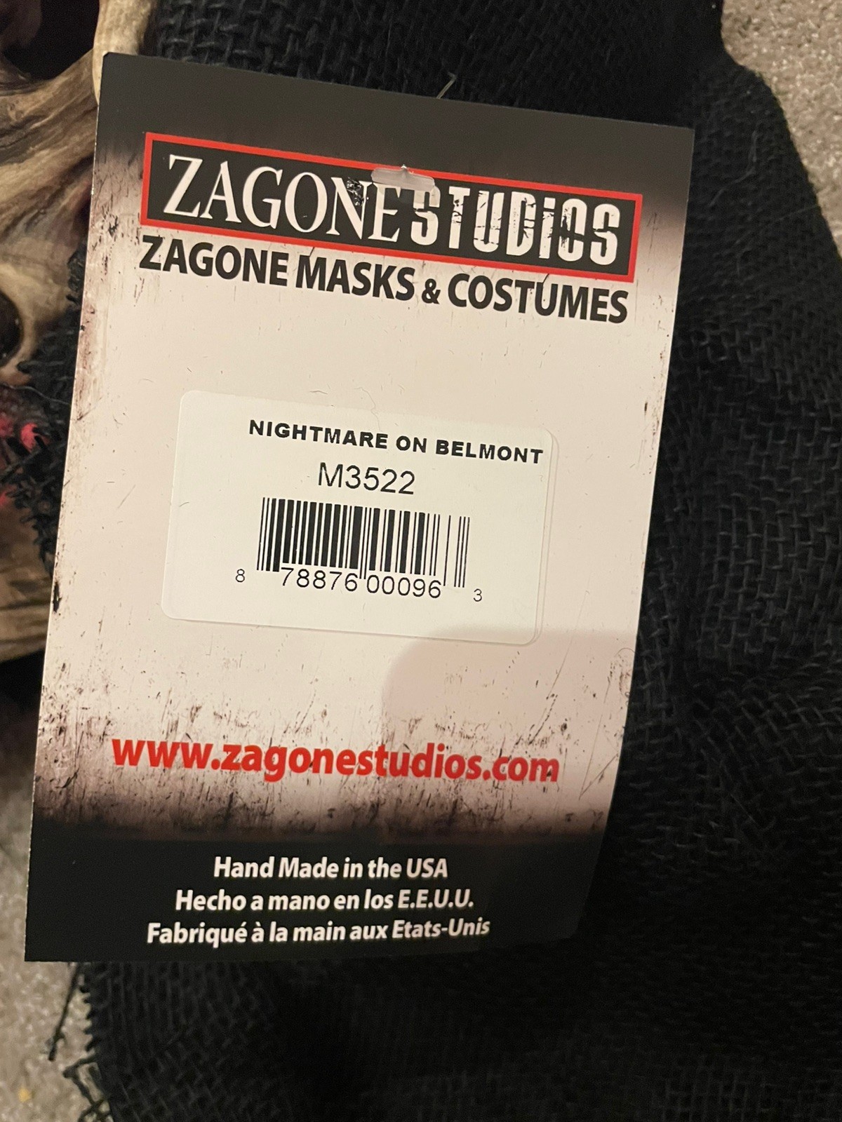 Adult Zagone Studios Hand Made “Nightmare On Belmont” Halloween Mask M3522