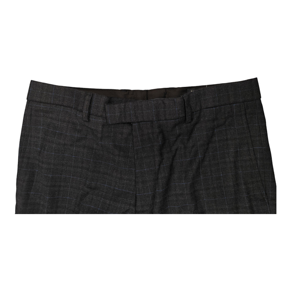 Banana Republic Slim Performance Dress Pant – Grey With Blue Stripes