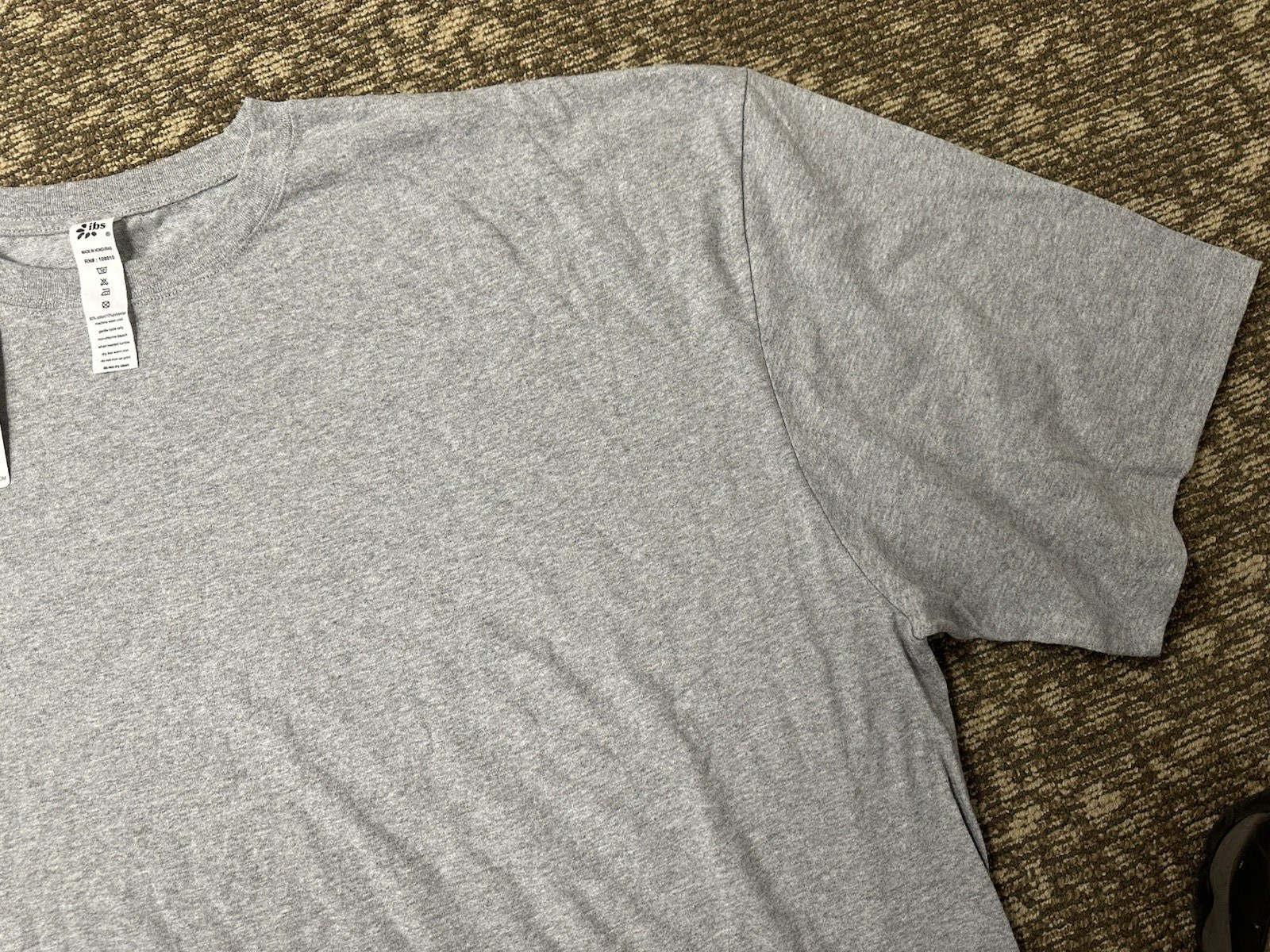 IBS HEAVYWEIGHT T SHIRT BIG MENS GRAY SHORT SLEEVE 7XL NEW TAGS NWT TEE 501