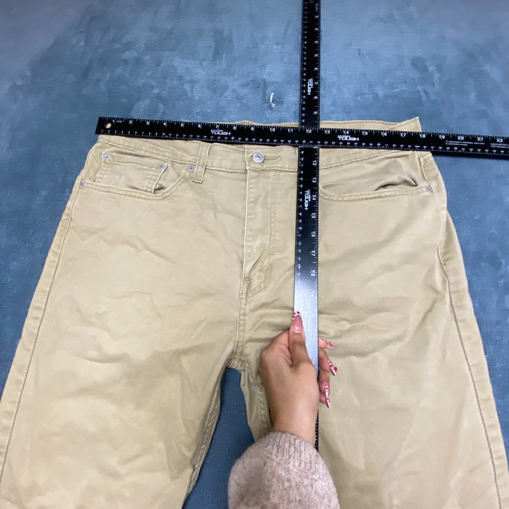 Levi’s 502 All Seasons Tech Jeans Mens 36×30 Beige Pockets Classic Straight Leg