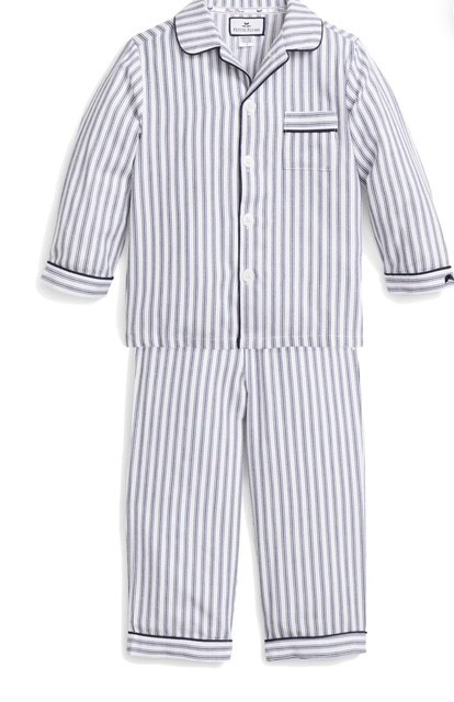 Petite Plume Kids Pajama Set Color: Navy French Ticking New!