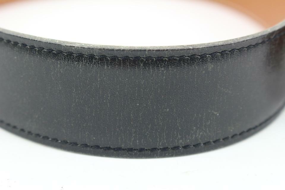 Hermès Black x Brown 18mm H Logo Belt Kit Gold 121h61