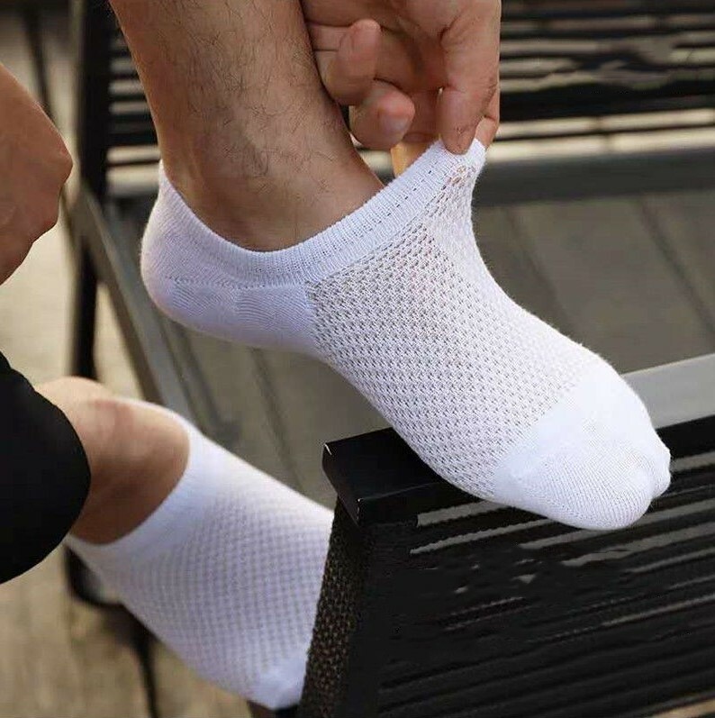 Men Bamboo No Show Dress Nonslip Ankle Sport Breathe Solid Casual Socks 5/10Pack
