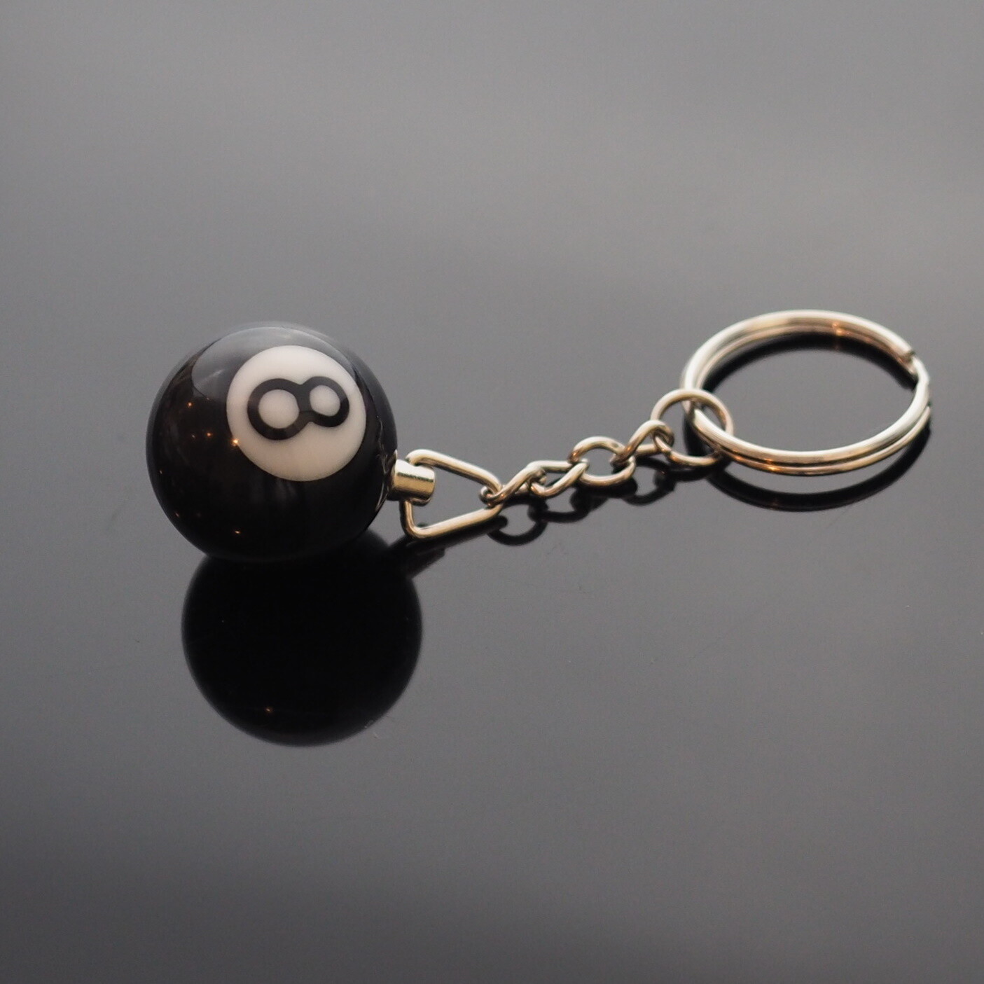 Pool 8 Ball Billiards Charm Keychain Pendant Cool Player Gift