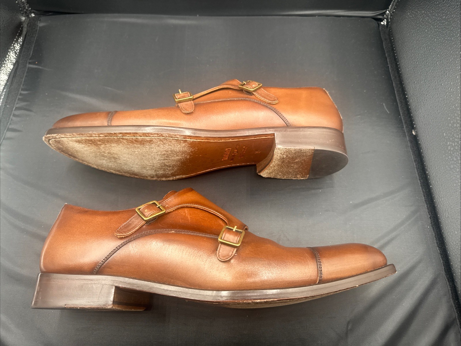 THURSDAY BOOT CO SAINT Cinnamon LEATHER DOUBLE MONK STRAP DRESS SHOES MENS 15