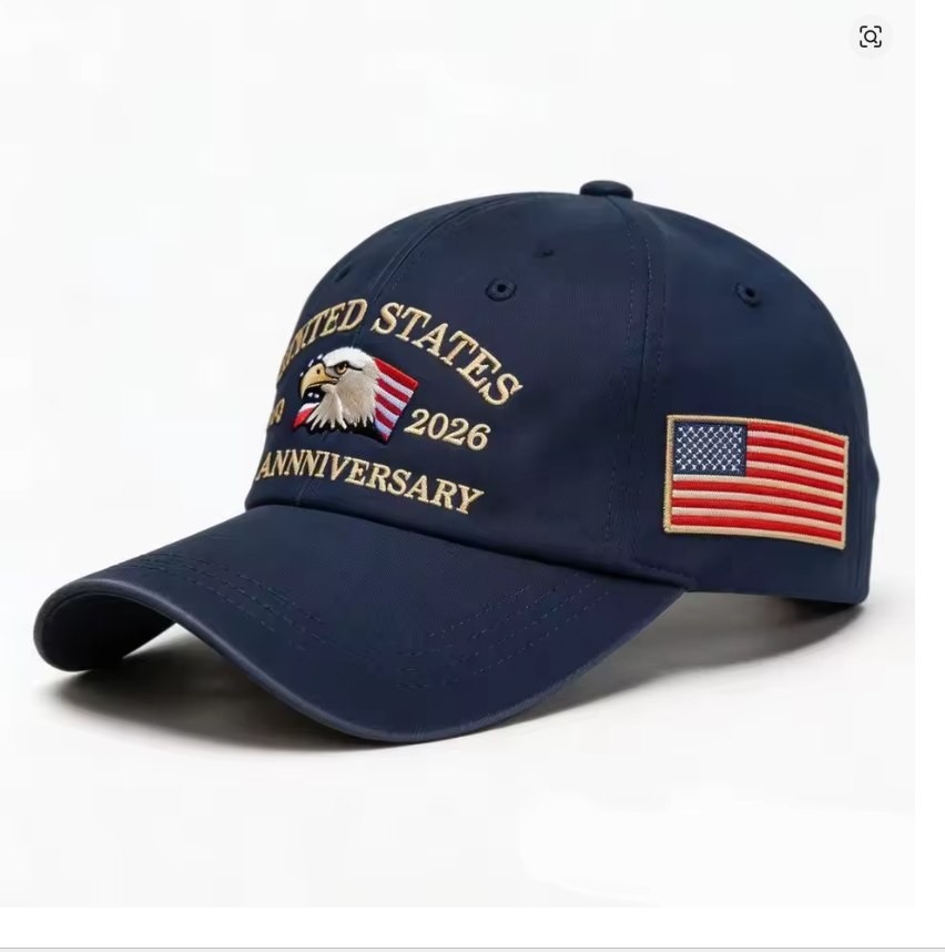 US 250th Anniversary Embroidered Eagle Sports Sun Hat American Flag Baseball Cap