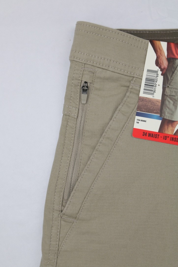 Copper & Oak Mens Venture Ripstop Cargo Shorts Tan Blue Gray 10in Inseam 30-42W