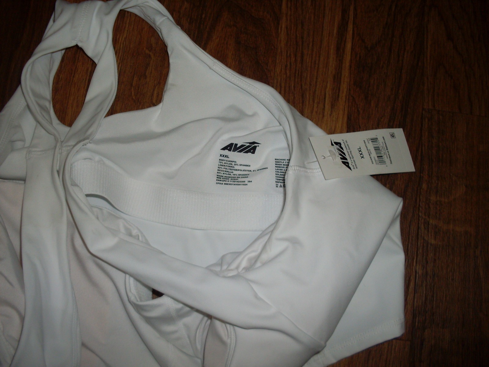 WOMENS AVIA SQUARE NECK SPORTS BRA SIZE XXXL NWT