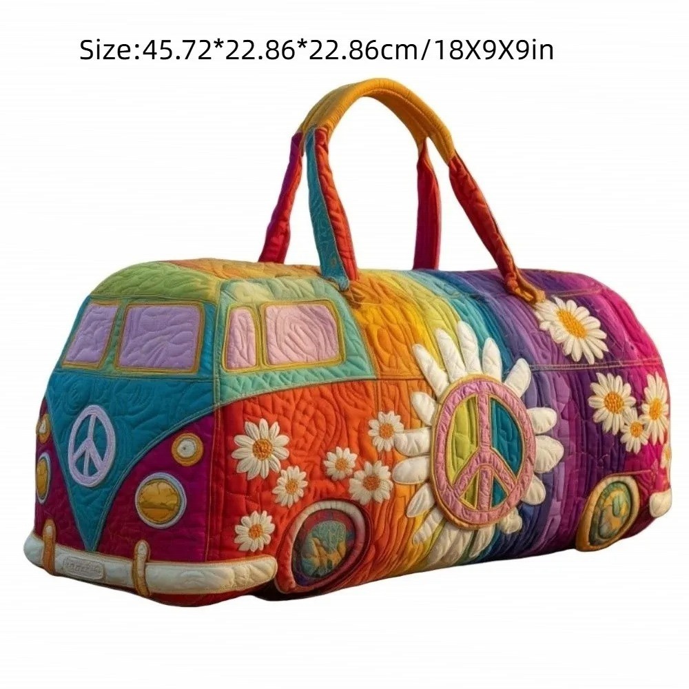 Adjustable Strap Quilted Duffle Bag Large Capacity 3D Quilting Craft Travel